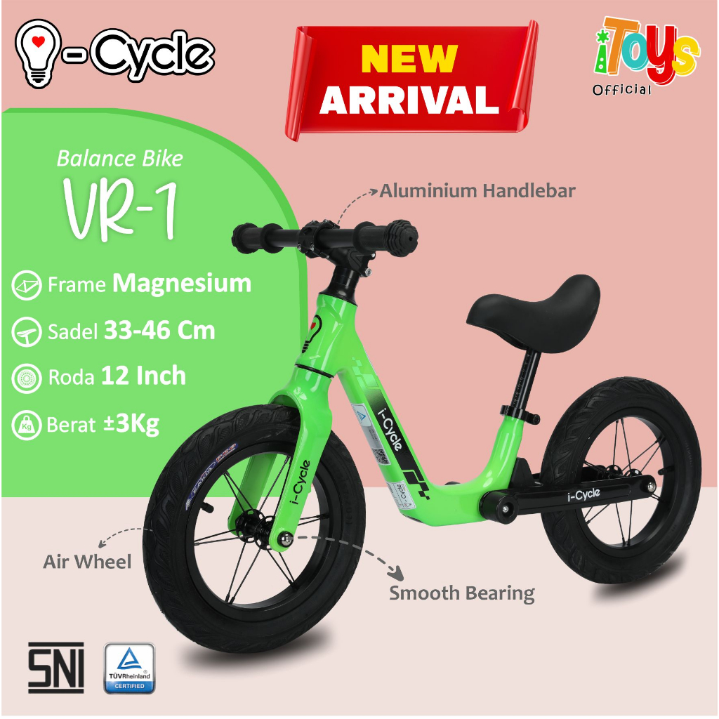 Jual Balance Bike ICYCLE (VR1) Push Bike Sepeda Keseimbangan Anak 12