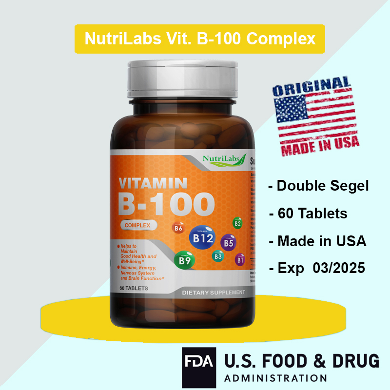 Jual Vitamin B-100 Complex Complete B-100 NutriLabs 60 Tablet Not ...