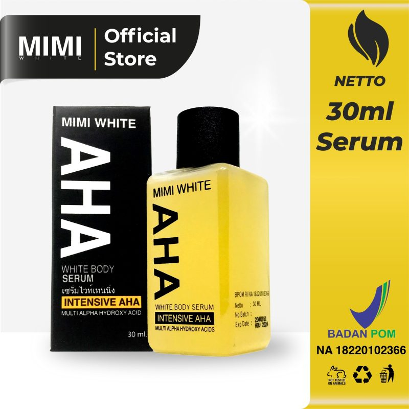 Jual MIMI WHITE AHA WHITE BODY SERUM INTENSIVE AHA 30 ML CAMPURAN BODY LOTION THAILAND Shopee