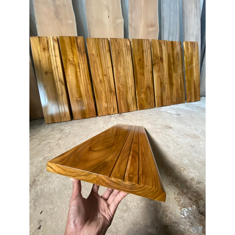 Jual Anak Tangga Kayu Jati, Trap Pinjakan Tangga Papan Ambalan Murah