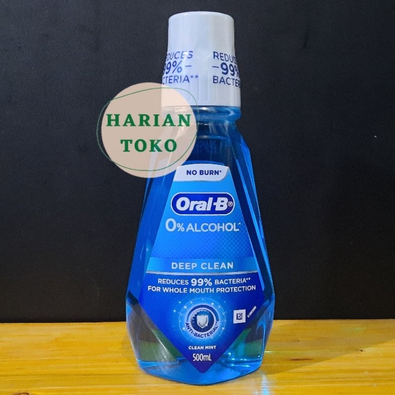 Jual Oral B Deep Clean Obat Kumur 500 Ml Clean Mint Mouthwash 500 Ml ...