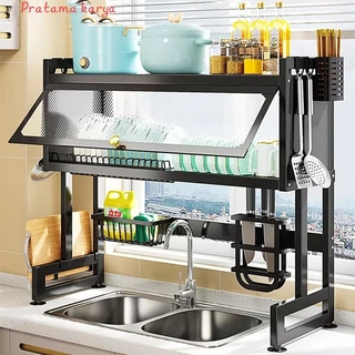 Rak Piring Wastafel 2 Susun Stainless Anti Karat