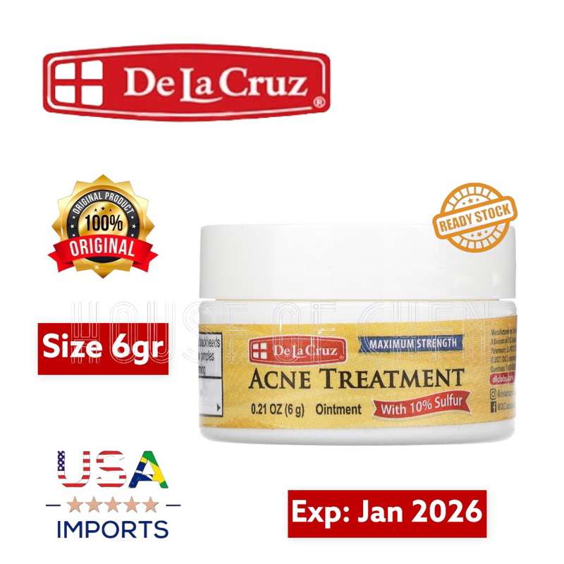 Jual De La Cruz Sulfur Ointment Acne Medication 6gr Shopee Indonesia