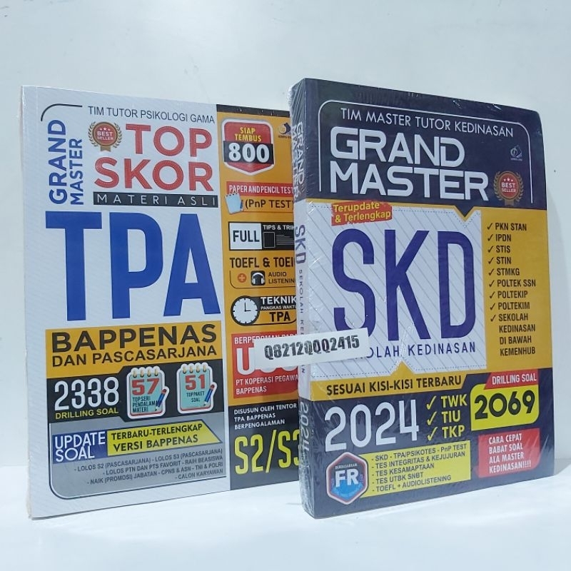 Jual Grand Master SKD Kedinasan 2024 - Top Skor TPA Bappenas ...