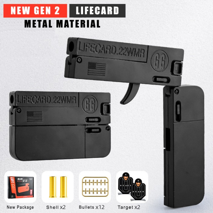 Jual Mainan Lifecard Folding Toy Gun Nerf Soft Bullet | Shopee Indonesia