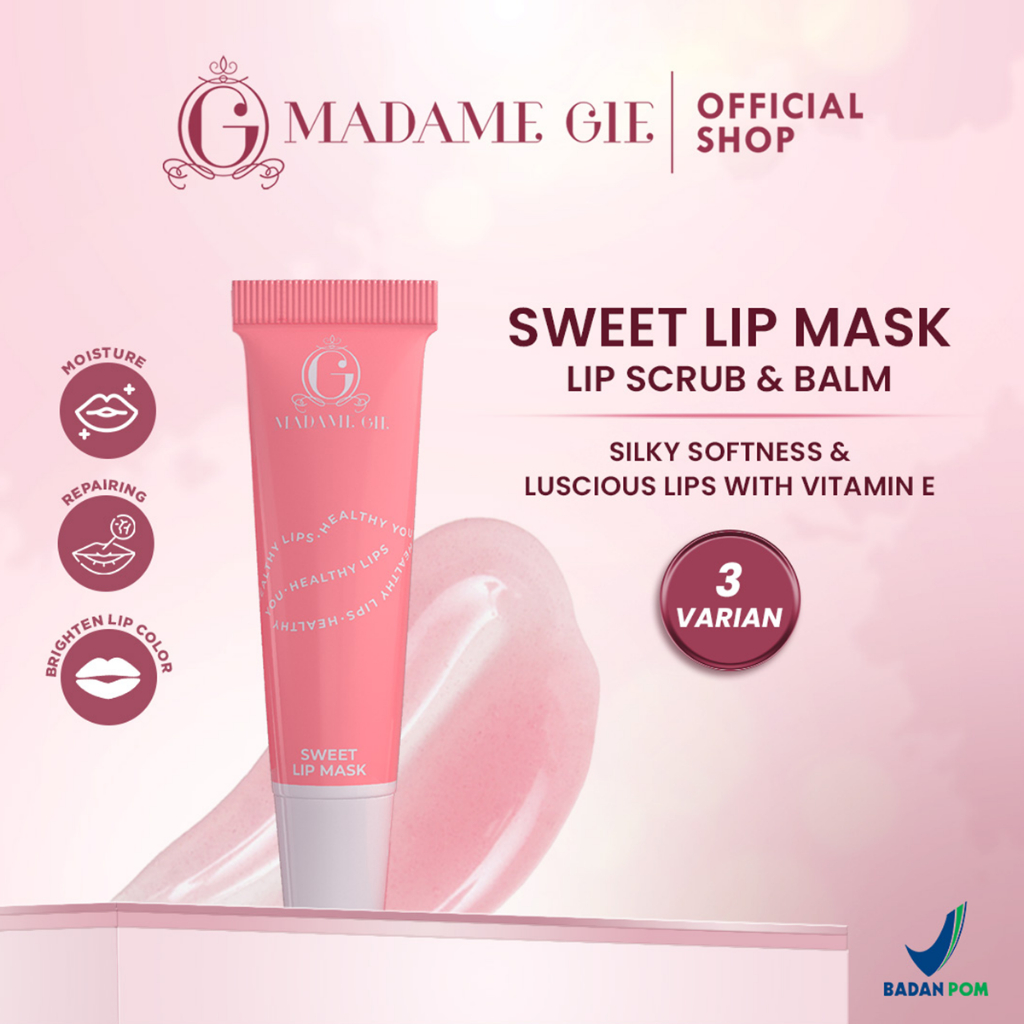 Jual Madame Gie Sweet Lip Mask Lip Scrub Vitamin E, Lip Balm