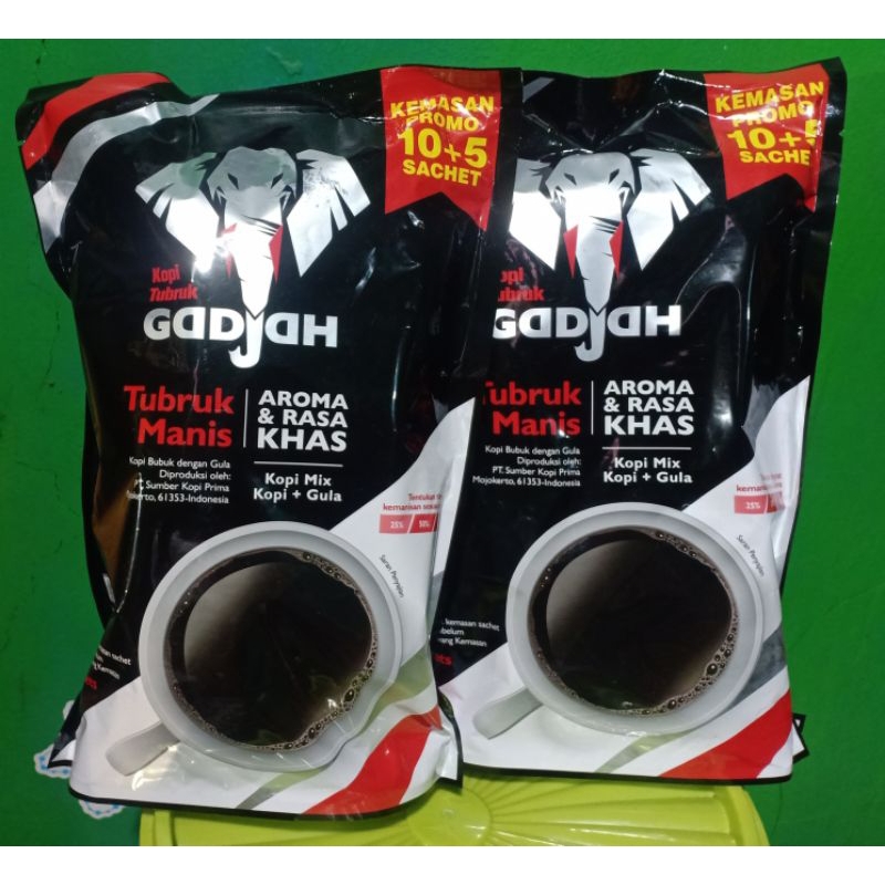 Jual Kopi Tubruk Gadjah Kopi Mix Kopi Gula Bag Isi 15 X 25 Gr