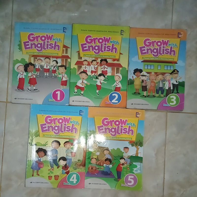 Jual BUKU ORIGINAL BEKAS GROW WITH ENGLISH KELAS 1 2 3 4 5 6 SD ...