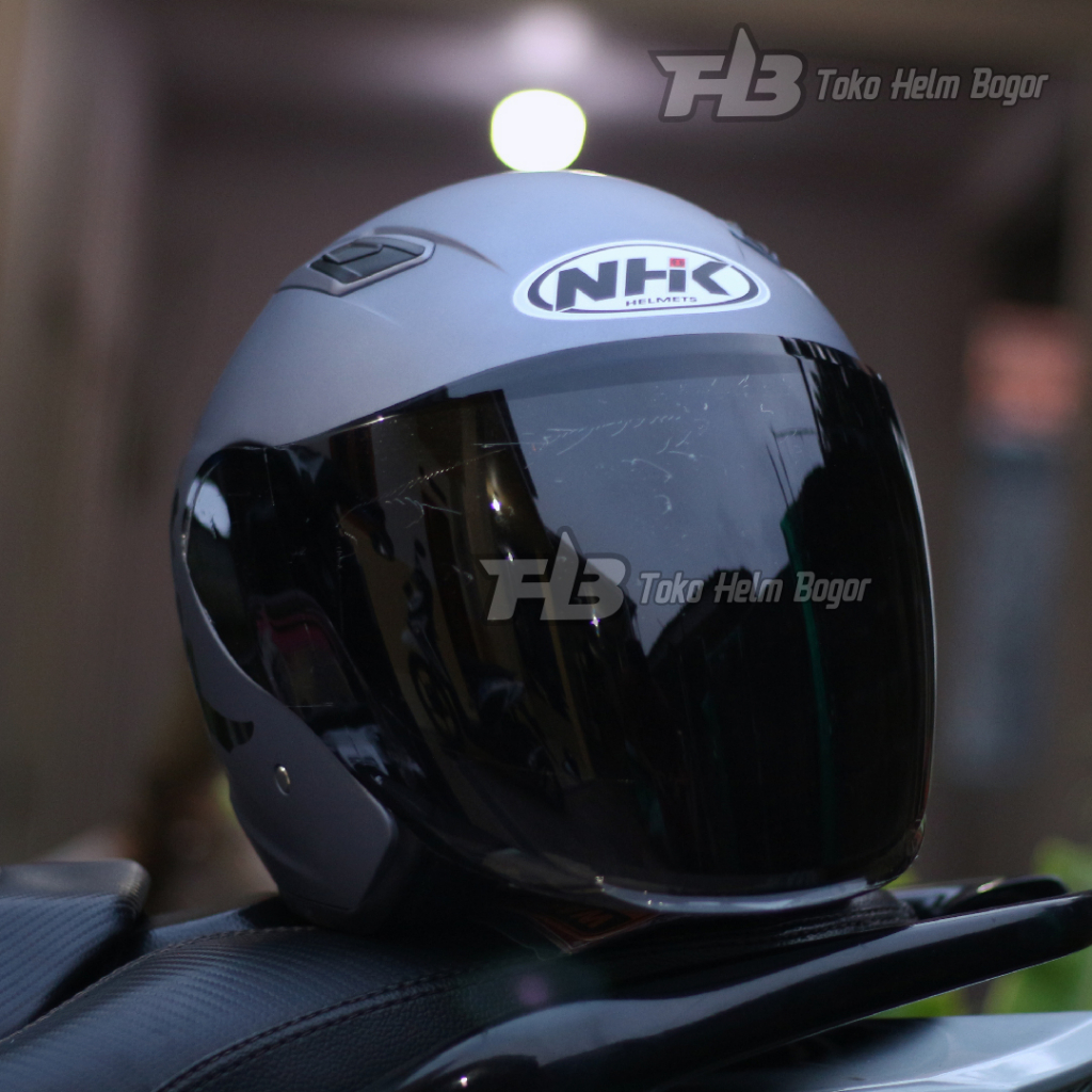 Jual NHK HELM R1 ELITE SOLID | DIM GREY DOF | EXTRA VISOR DARKSMOKE ...