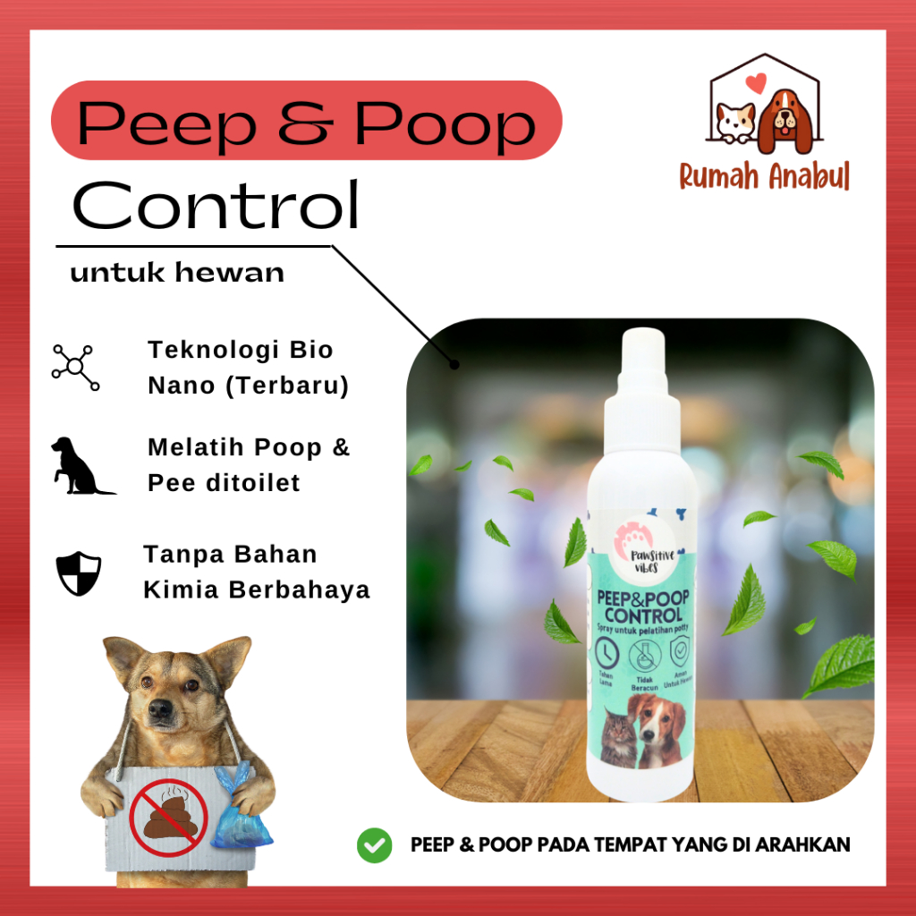 Jual Pawsitive Vibes Pee Poop Control Potty Training Spray 120ml