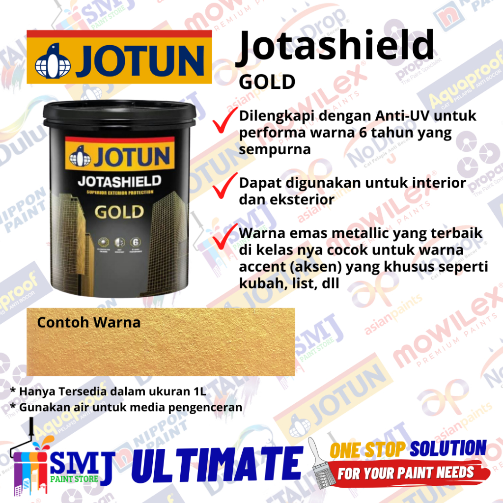 Jual Cat Tembok Eksterior Accent Jotun Jotashield Gold Ukuran 1l Shopee Indonesia 8972