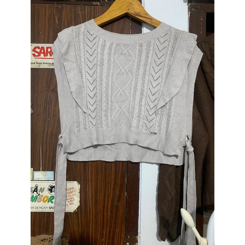 VEST KEPANG TALI RUFFLE GU ZARA ripped wego premium (+ADMIN)