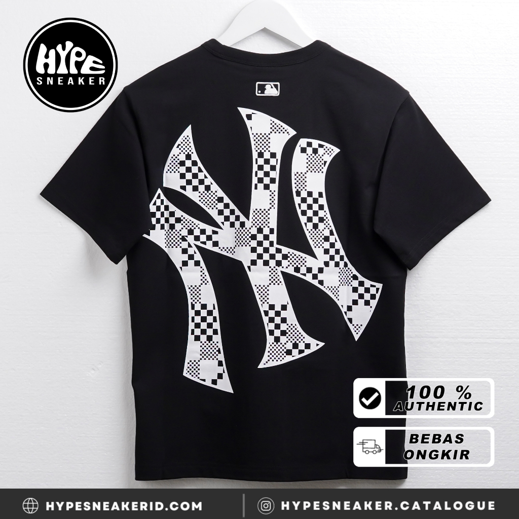 Kaos MLB LIKE NY PURPLE BLACK CROP TOP Tshirt 100% ORIGINAL - HYPESNEAKER.ID