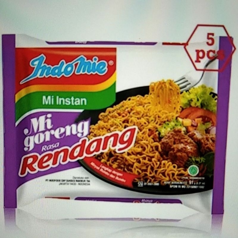 Jual Indomie goreng rendang 5 pcs | Shopee Indonesia