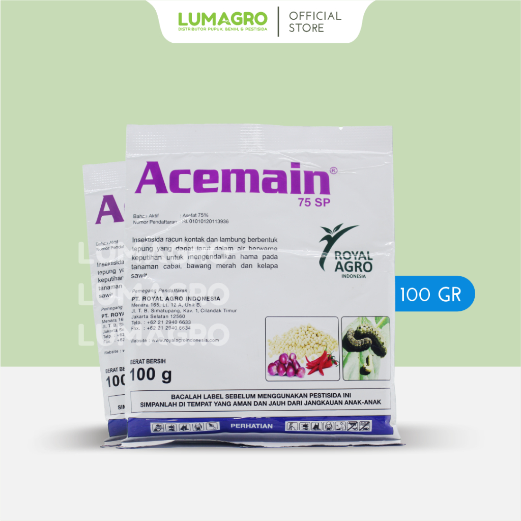 Jual Insektisida Acemain 75SP 100GR Asefat Pengendali Kutu Kebul dan ...