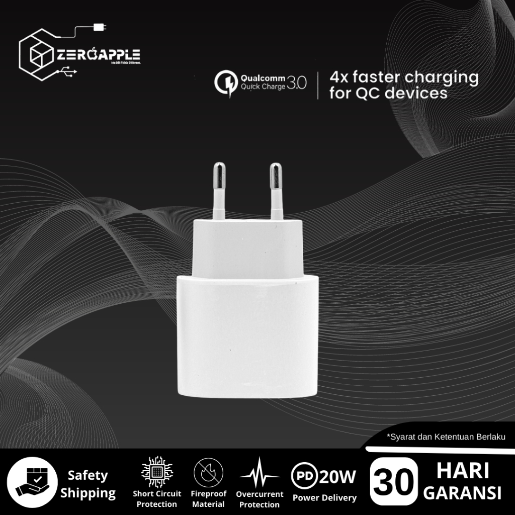 Jual ADAPTOR IP 20 Watt FAST CHARGING USB C / CHARGER - Adapter - Batok ...