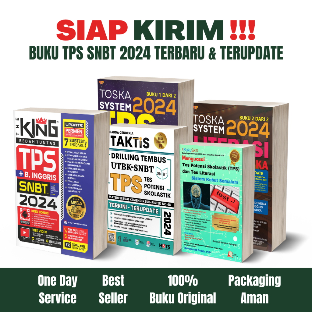 Jual PAKET BUKU TPS SNBT 2024 / TPS 2024 / BUKU TPS / BUKU SNBT / THE ...