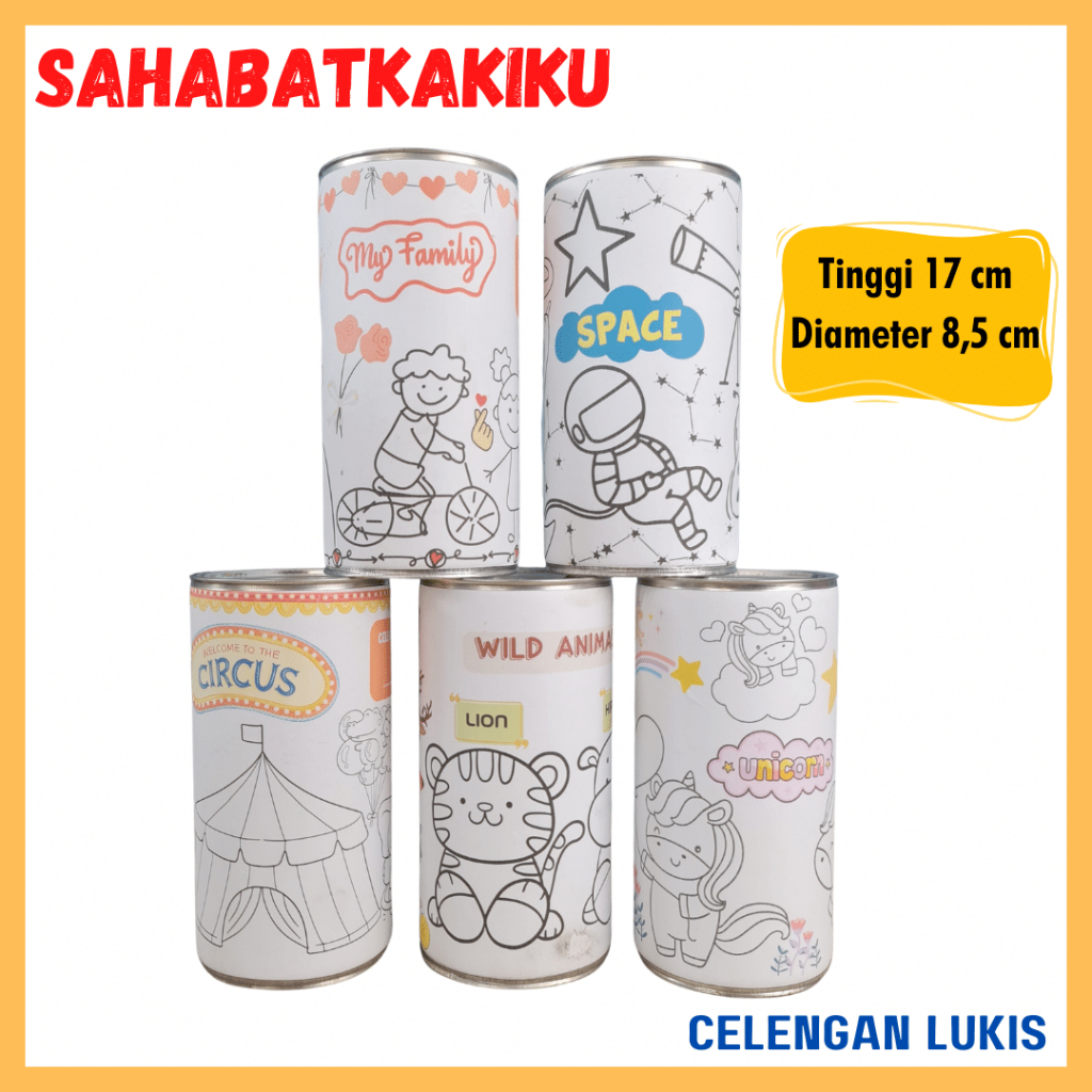 Jual Celengan Lukis Medium Celengan Mewarnai / Mainan Edukasi Anak-anak