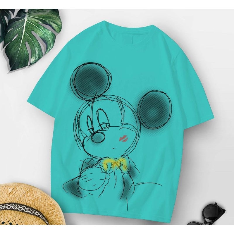 Jual KAOS OVERSIZE MICKY SELUIT ATASAN WANITA LUCU IMUT KEREN THISRT