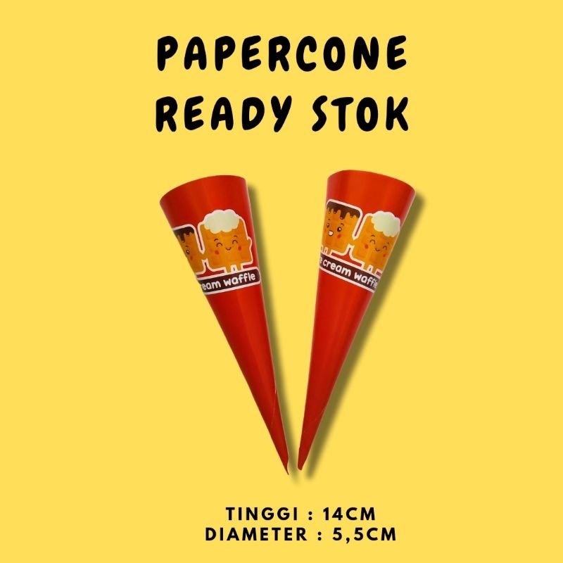 Jual Kertas Waffle Eskrim Kertas Contong Eskrim Papercone Eskrim Kertas Cone Eskrim Tinggi 3795