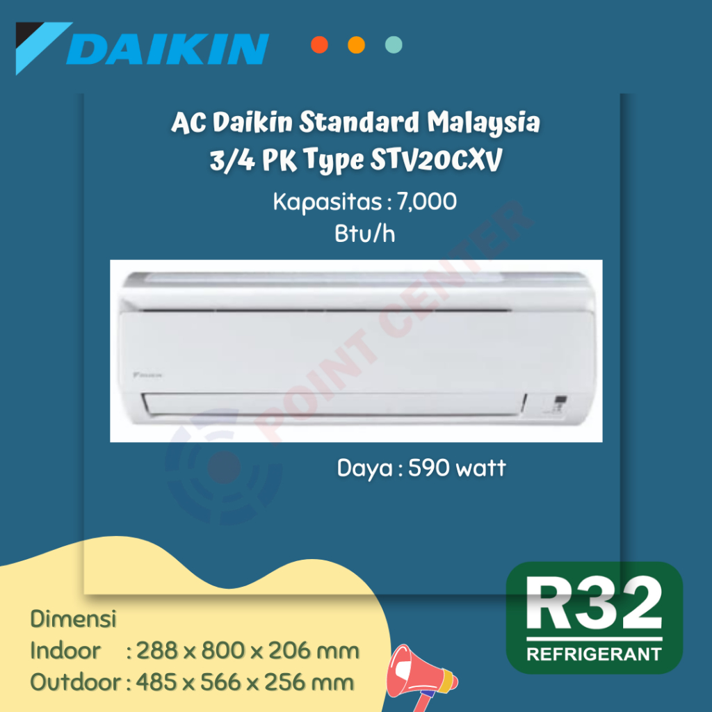 Jual Terlaris Ac Daikin Stv Pk Pk Standar Malaysia Stv Cxv Ftv Cxv Pk