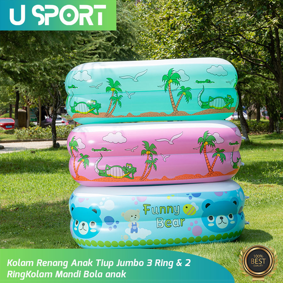 Jual Kolam Renang Anak Tiup Jumbo 3 Ring & 2 Ring/Kolam Mandi Bola Anak ...