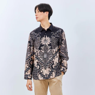M231 Kemeja Pria Batik Panjang Hitam 3060