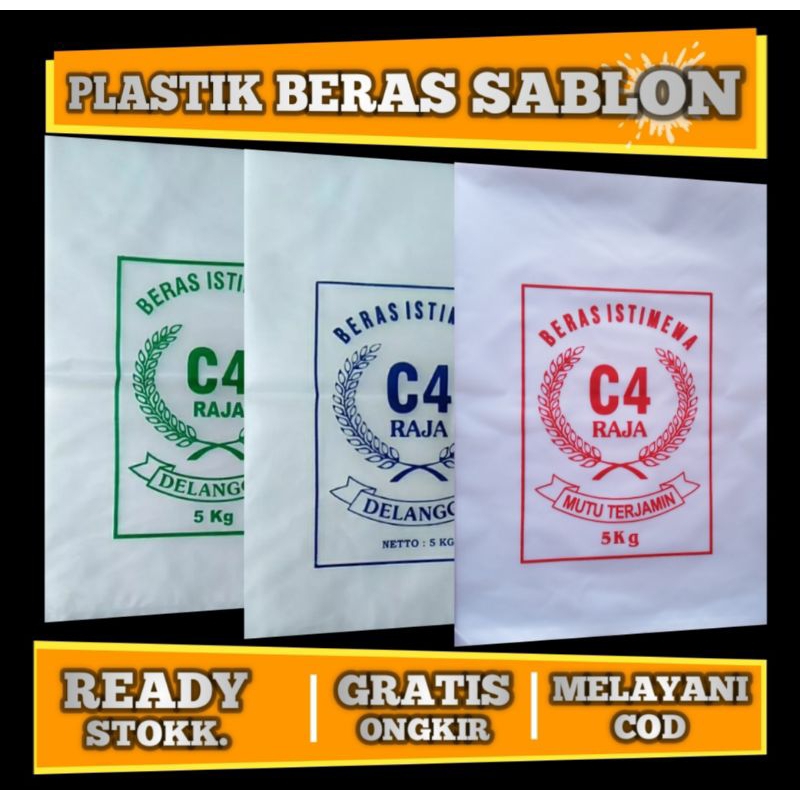 Jual PLASTIK BERAS C4 RAJA ISI 100 | Shopee Indonesia