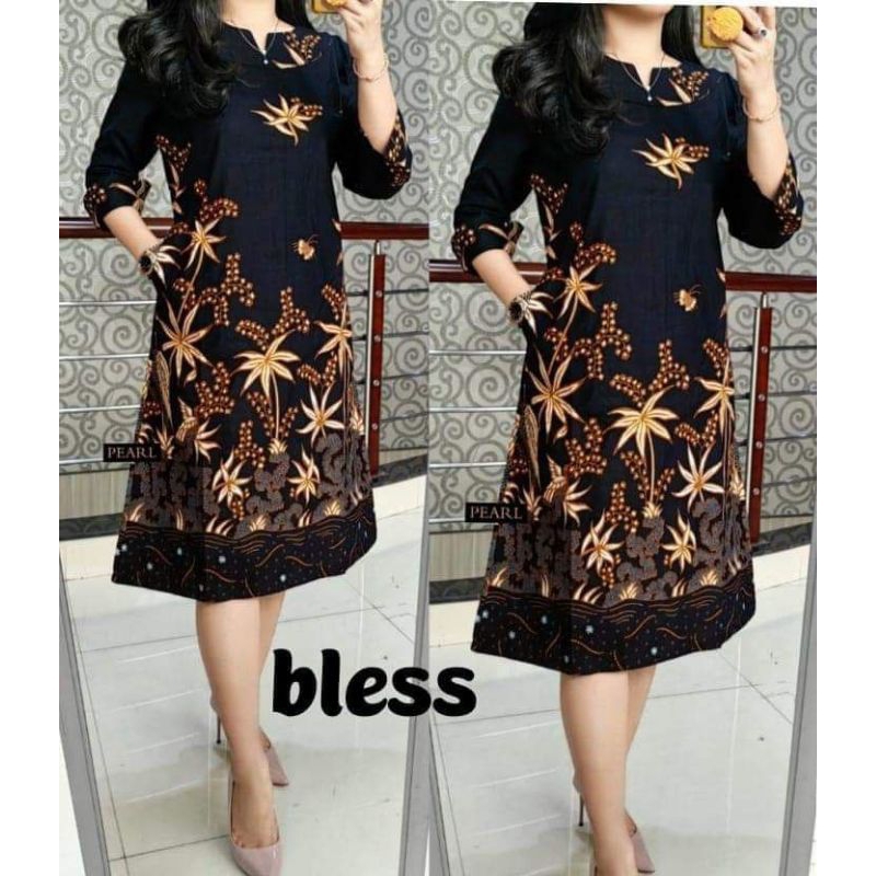 Dress batik 2024 simple elegant