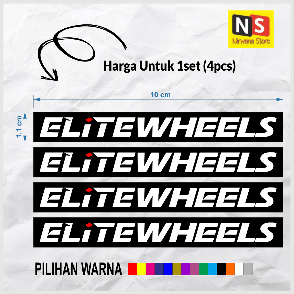 Jual Sticker Sepeda Elite Wheels Rim Stiker Wheelset Helm Sepeda ...