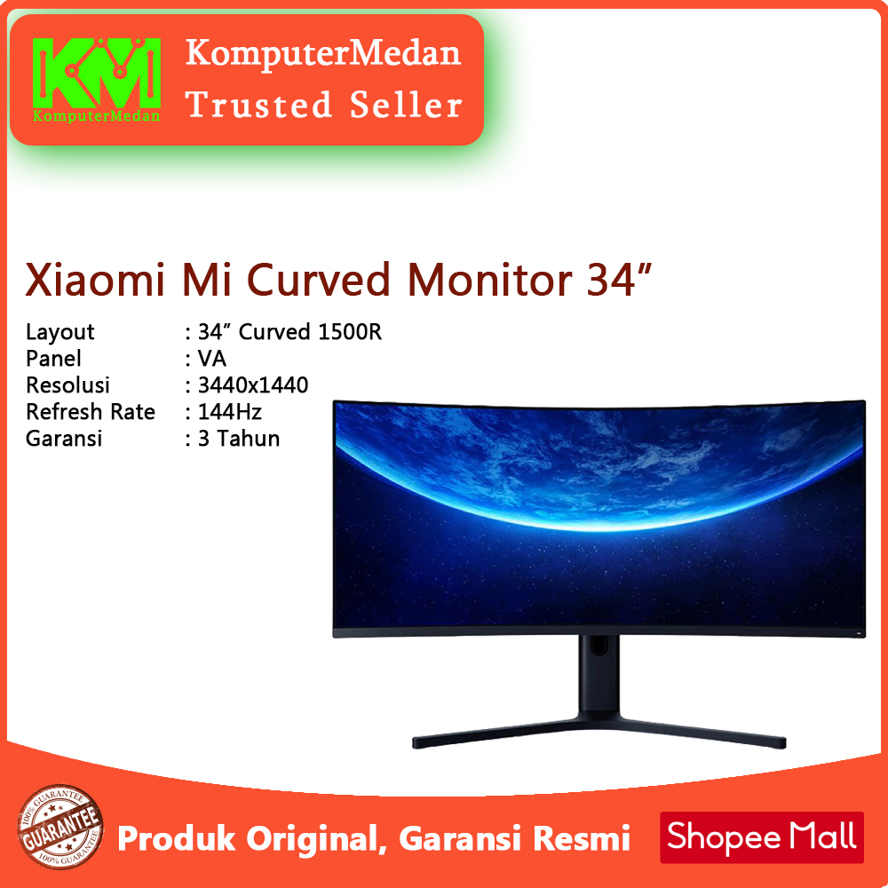 Jual LED MONITOR MI Curved Gaming Monitor 34