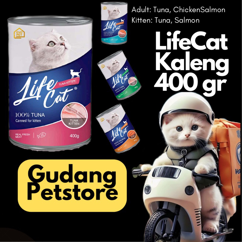 Jual Promo Life Cat Kaleng Adult Kitten Gr Lifecat Wet Food Makanan Kucing Kaleng Basah