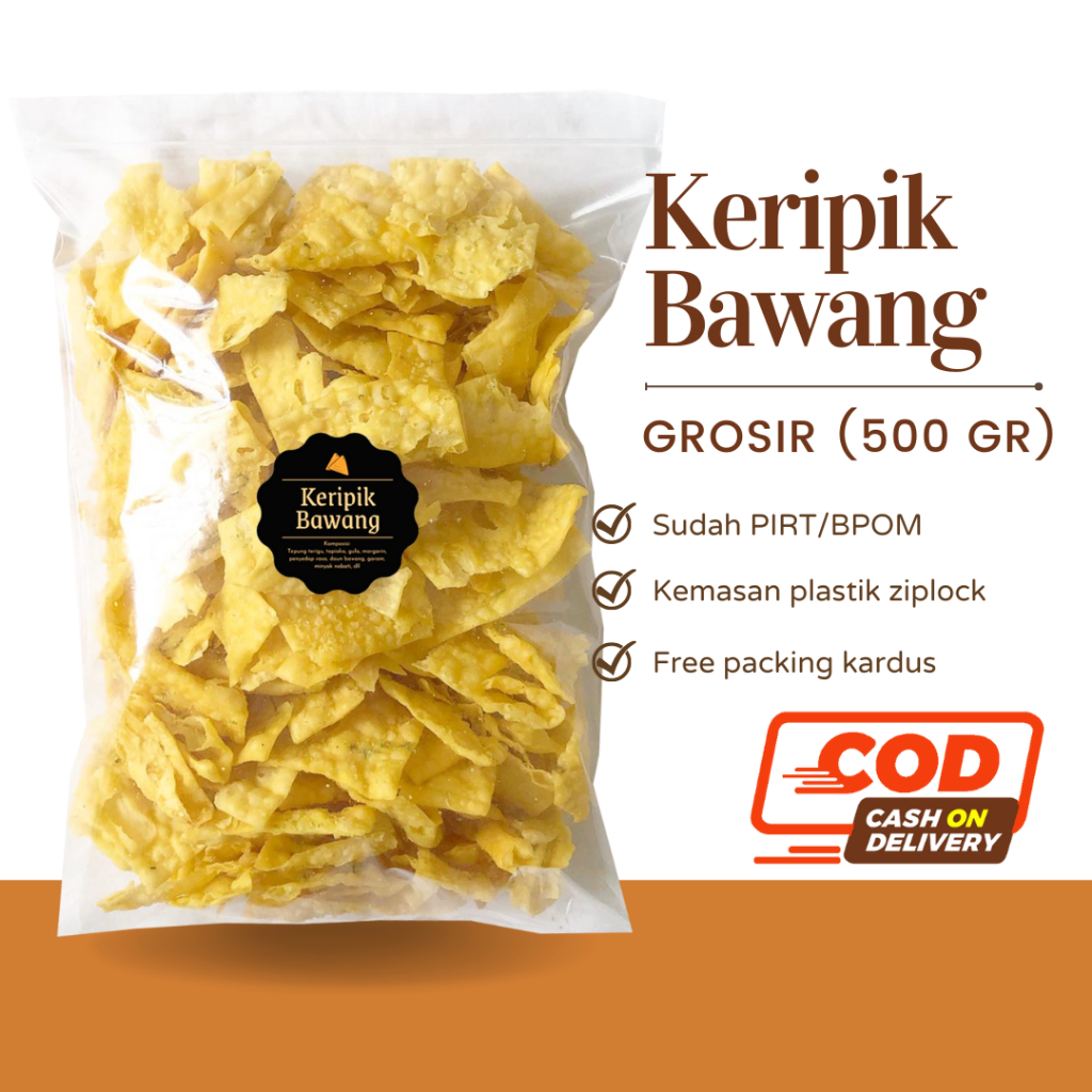 Jual [delish Snacks] Keripik Bawang Grosir 500gr Snack Cemilan Kilo