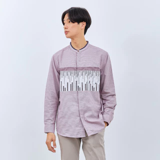M231 Kemeja Pria Koko Panjang Maroon 1648A