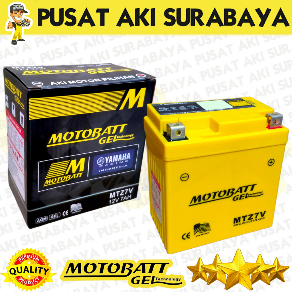 Jual PUSAT AKI MOTOBATT MTZ7V 12 VOLT 7 AMPER SEPEDA MOTOR FREEGO