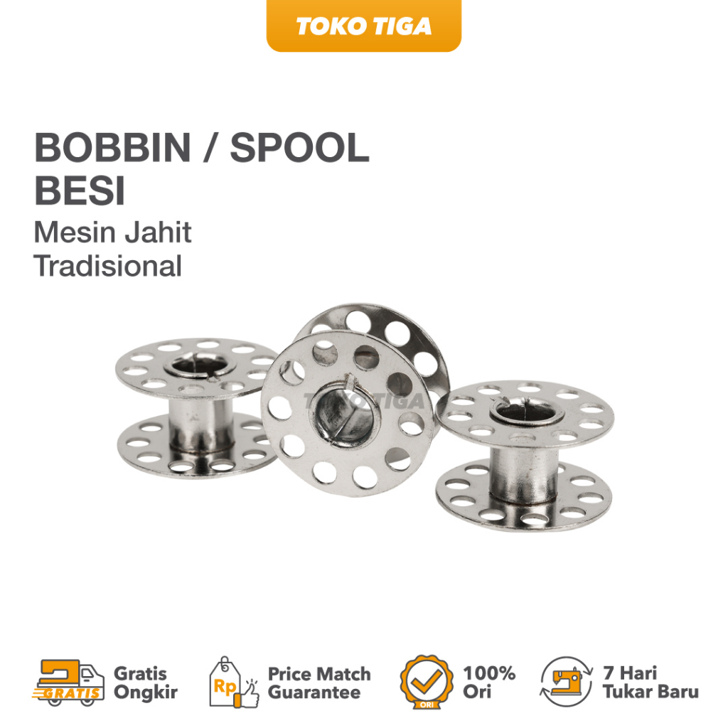 Jual Bobbin / Spool / Spul Besi Mesin Jahit Tradisional Kepala Hitam ...