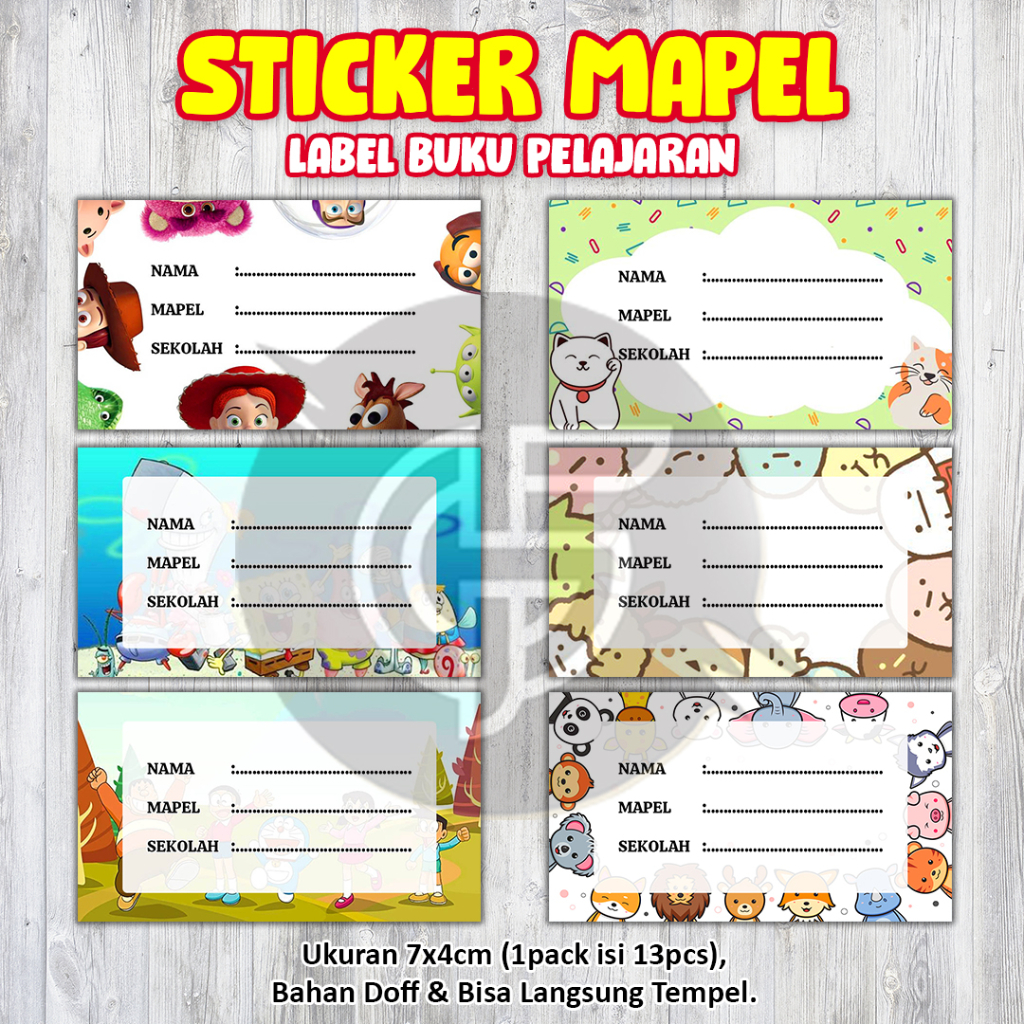 Jual STIKER LABEL BUKU / LABEL BUKU / STIKER MAPEL / STIKER / LABEL ...