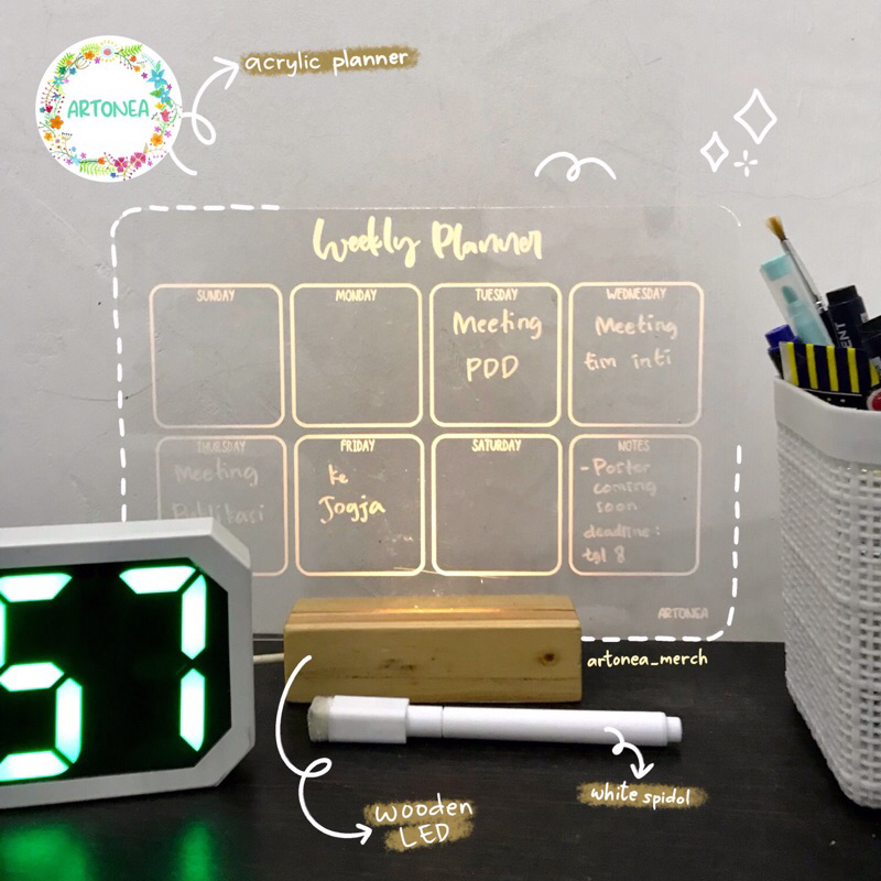 Jual Acrylic Planner LED | Shopee Indonesia