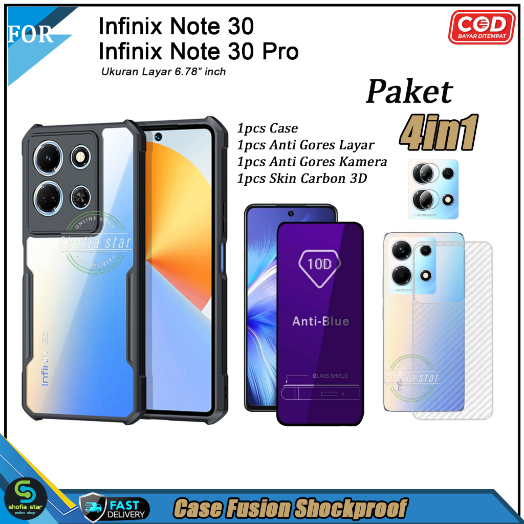 Jual Paket In Case Infinix Note G G Note Pro Softcase Fusion Shockproof Transparan