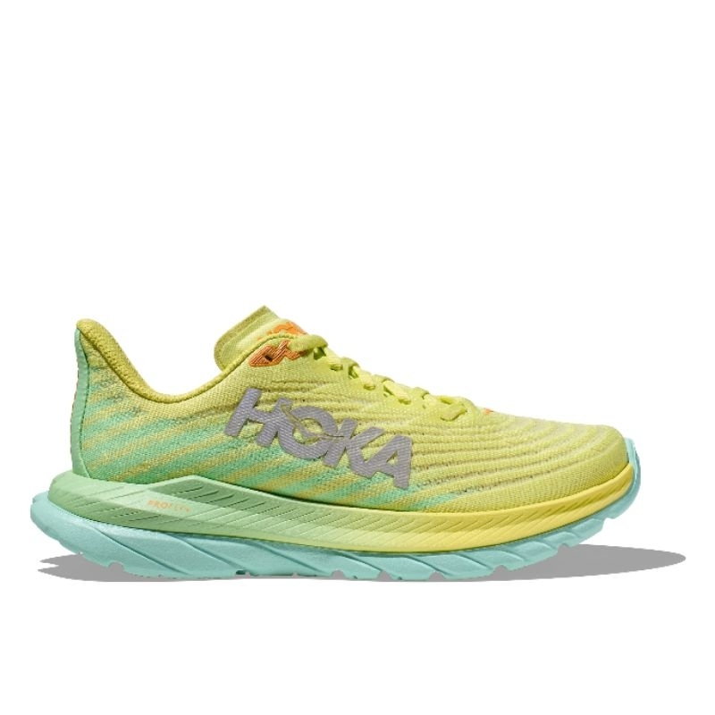 Jual Hoka Mach 5 Womens Road Running Shoes Citrus Glow / Lime Glow