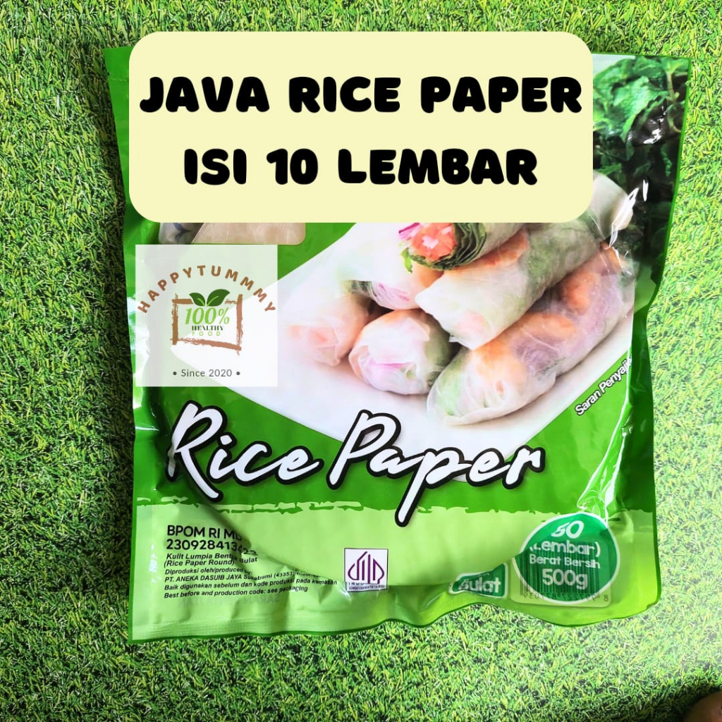 Jual hpt java rice paper bulat isi 5 10 20 lembarbanh trang high