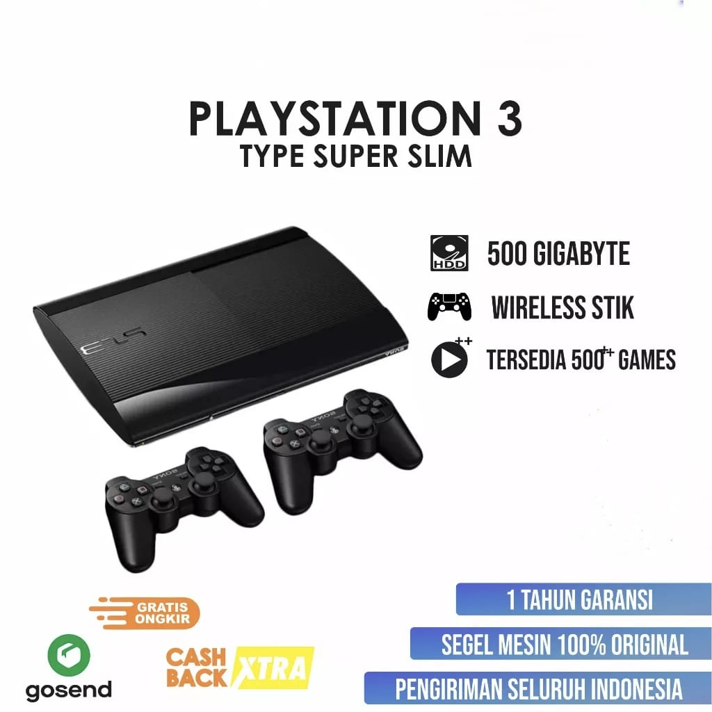 PS3 TYPE SUPER SLIM HDD ISI GAMES FULL MESIN ORIGINAL FULL GAMES