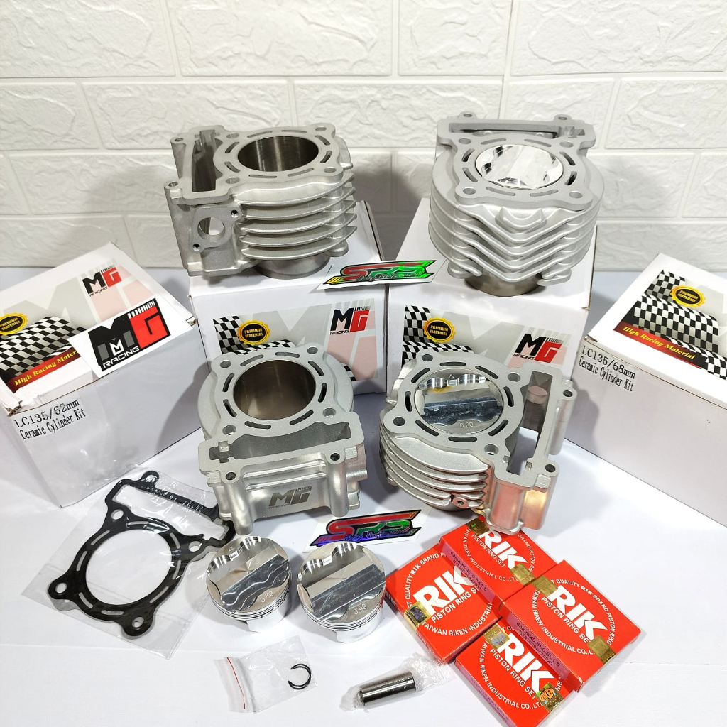 Jual blokset Blok 62 63 65 66 68 MG RACING SIRIP bore up MX 150 king