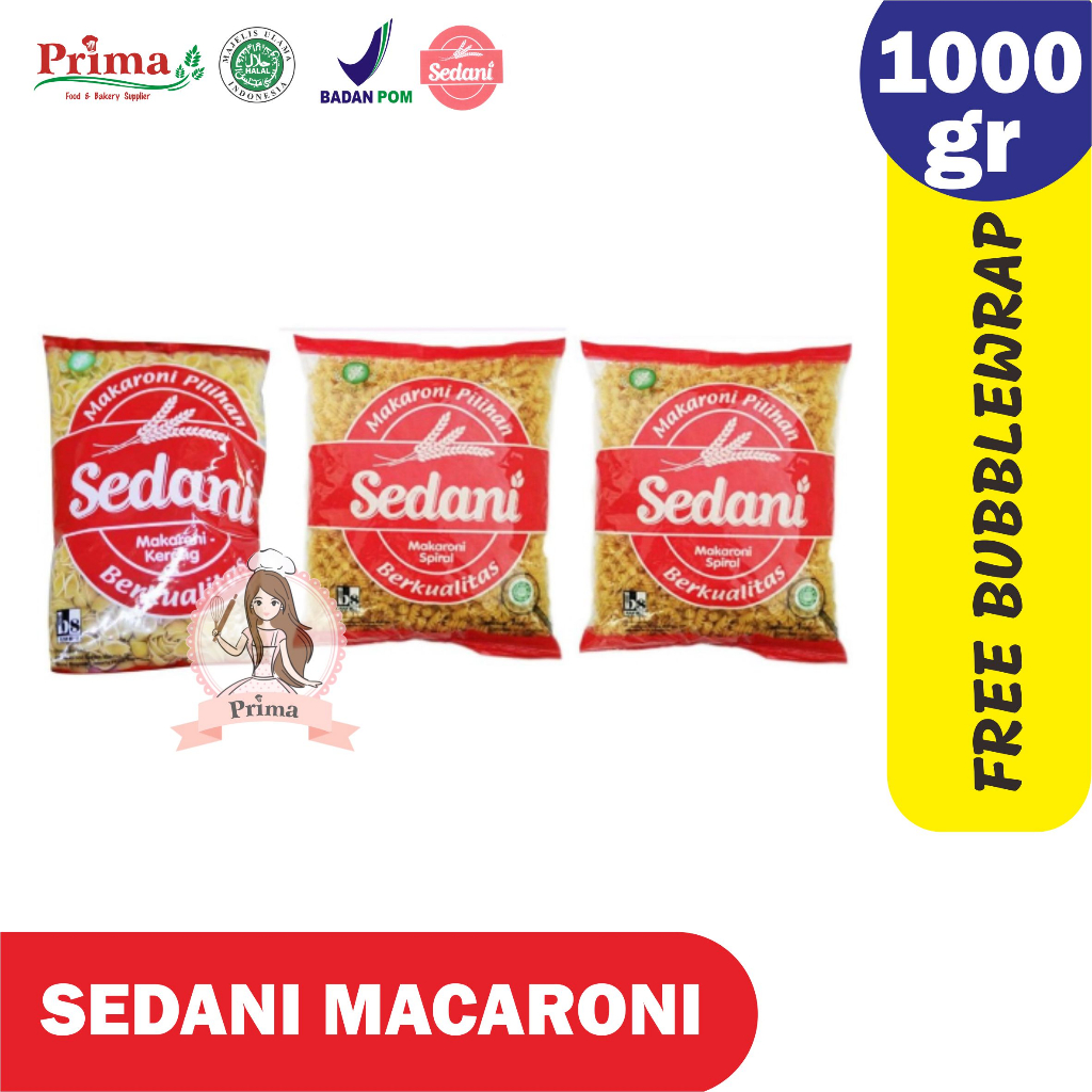 Jual MACARONI SEDANI - SPIRAL, PIPA, KERANG KEMASAN 1 KG | Shopee Indonesia