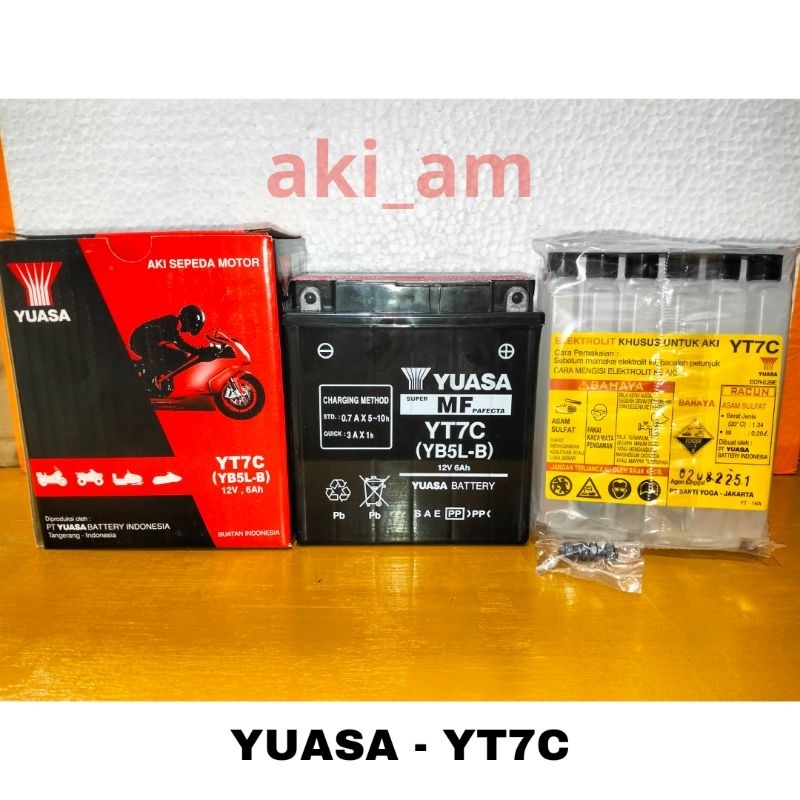 Jual READY!!! AKI YT7C YUASA SEMI KERING FOSH ONE | Shopee Indonesia
