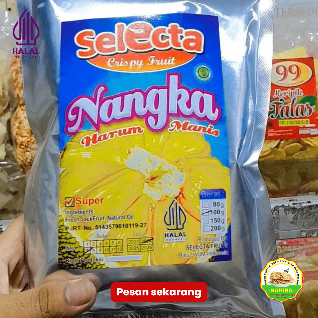 Jual Keripik Nangka Selecta 100gram Oleh Oleh Khas Kota Malang