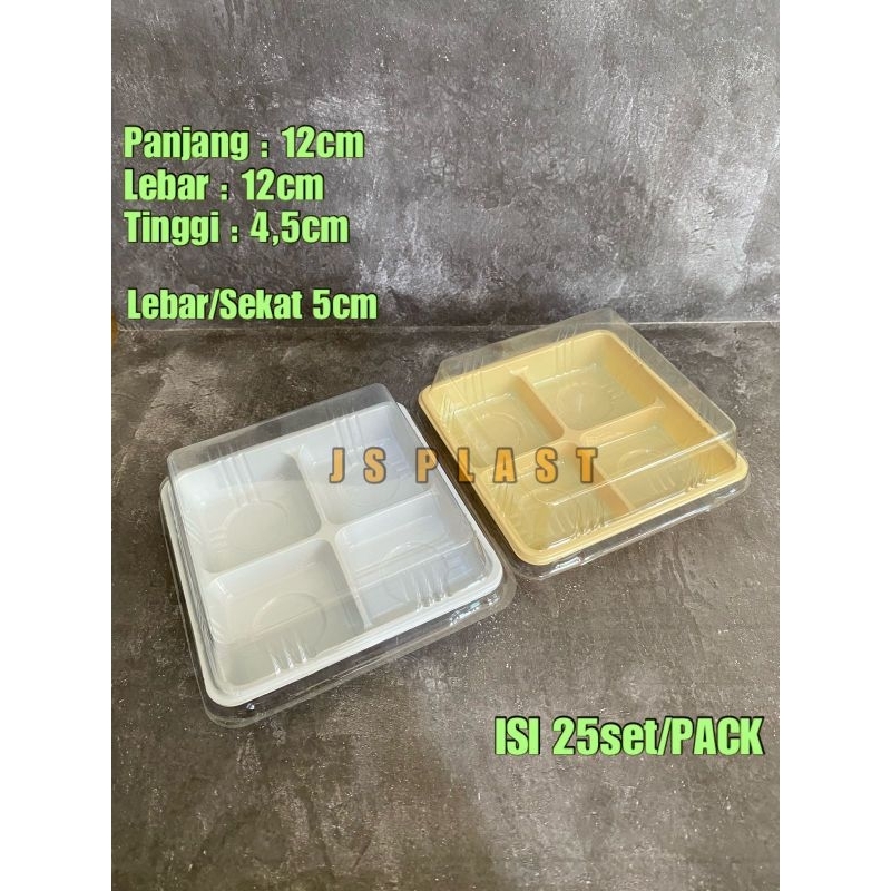 Jual Isi Set Mika Puding Mini Sekat Tutup Tray Box Kotak Isi