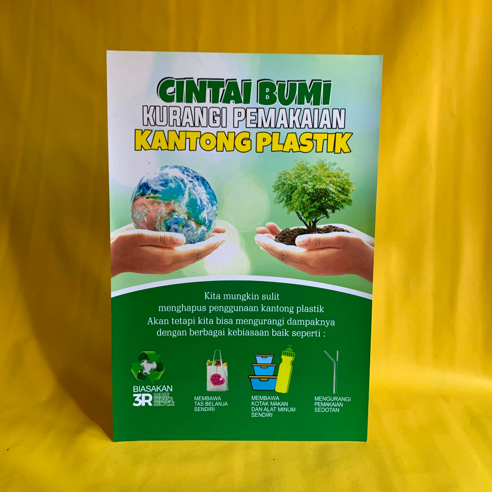 Jual Poster Cintai Lingkungan | Poster Cintai Bumi | Kurangi Pemakaian ...