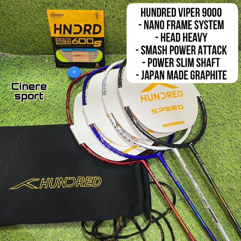 Jual Raket Badminton Hundred Viper 9000 Attk Original | Shopee Indonesia