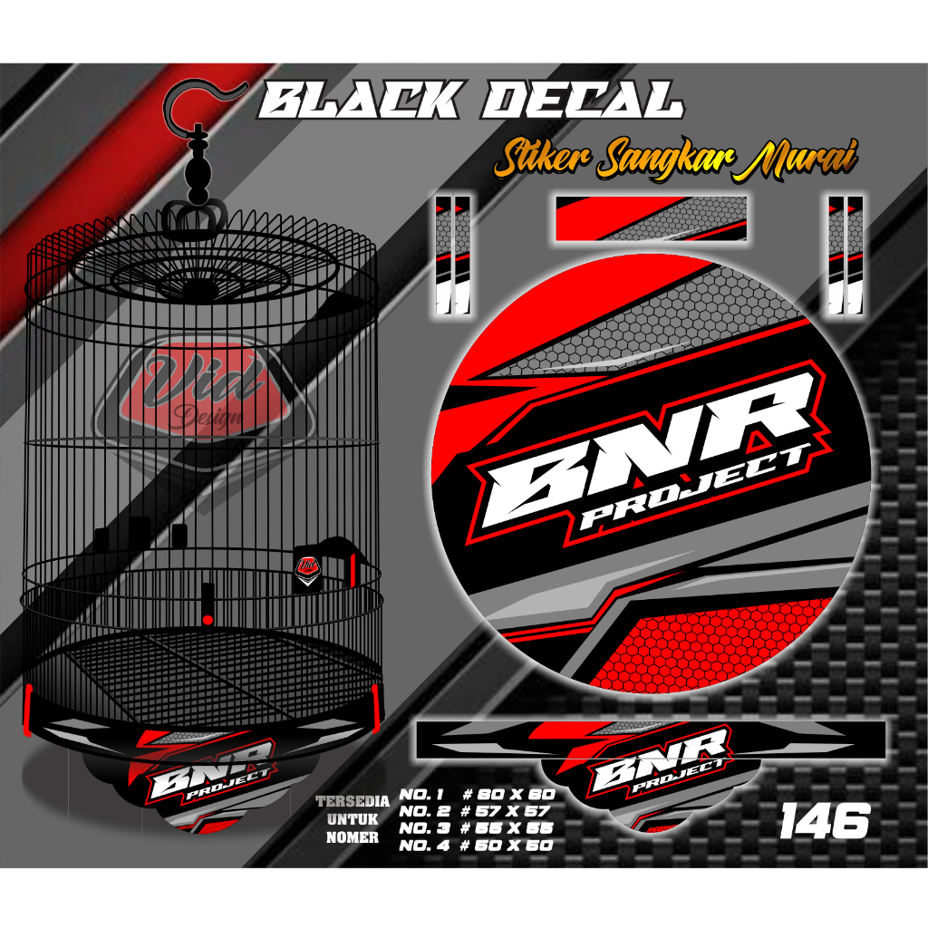 Jual Decal sticker Sangkar Murai Kandang Tebok Murai Motif BNR Project ...